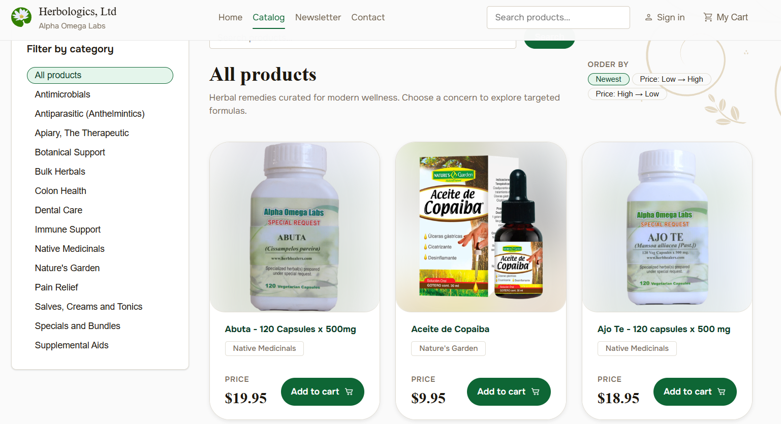 HERBHEALERS ECOMMERCE